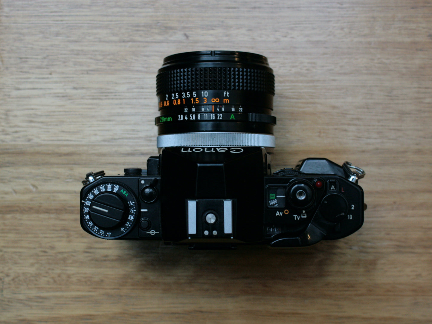 Canon A-1 SLR Camera with Canon FD 28mm f/2.8 Lens - 1511361D