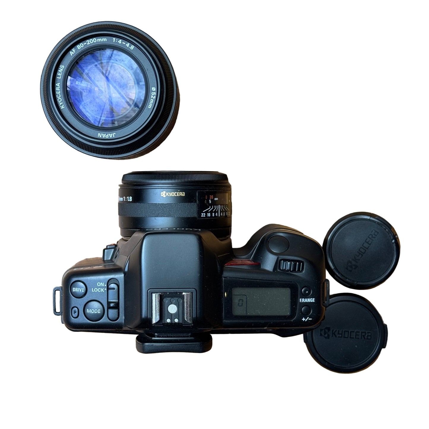 Kyocera 270 AF SLR Camera with 50mm f/1.8 + 80-200mm f/4-4.8