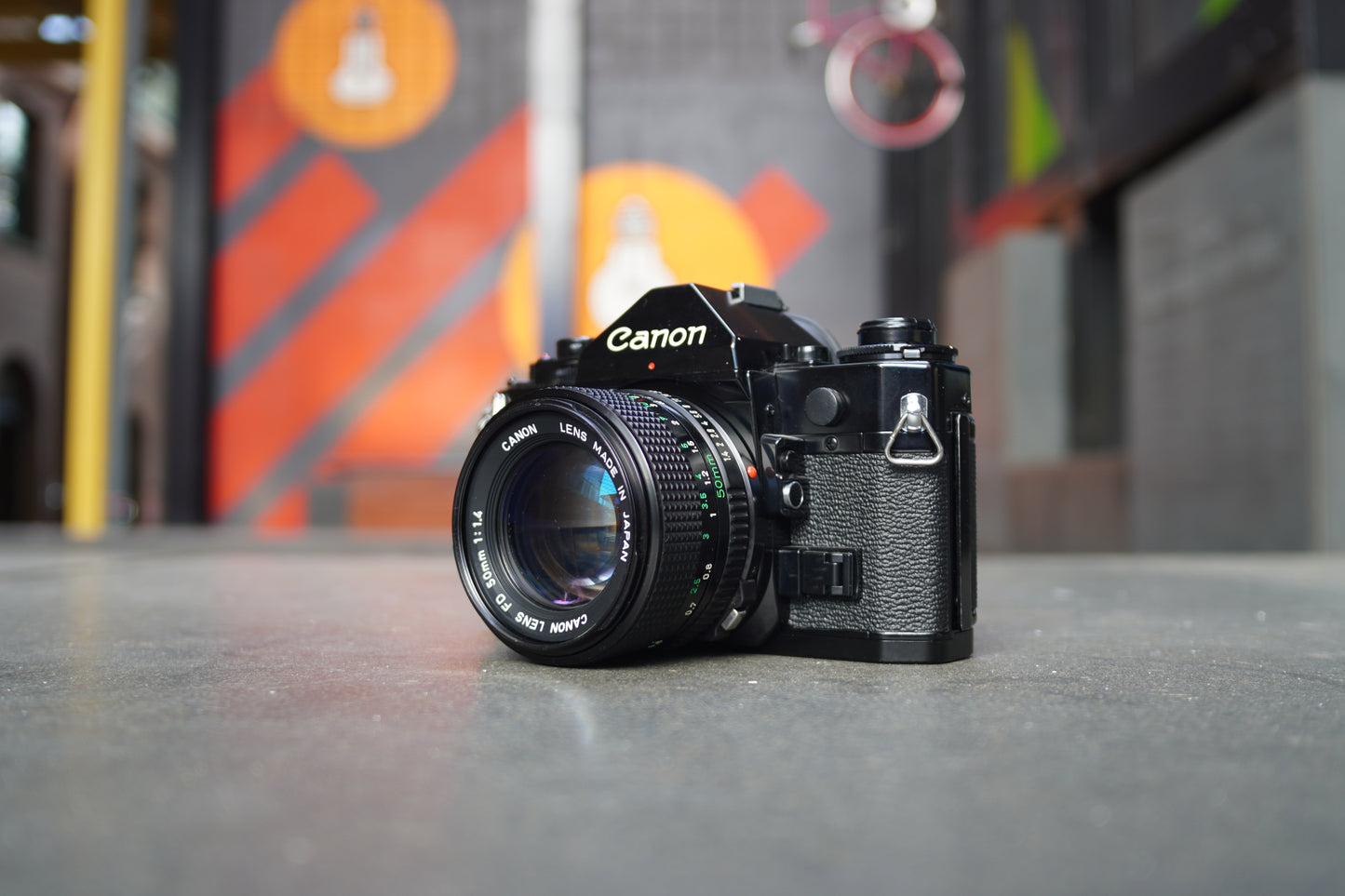 Canon A-1 SLR Camera with Canon FD 50mm f/1.4 Lens – 1216237