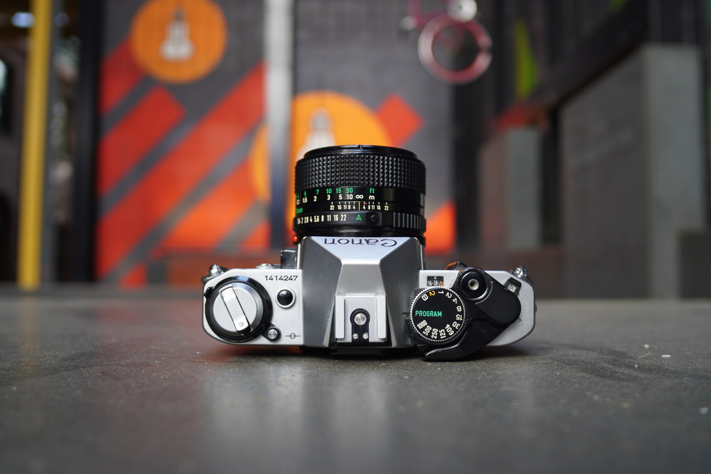 Canon AE-1 Program SLR Camera with Canon FD 50mm f/1.4 Lens – 1414247