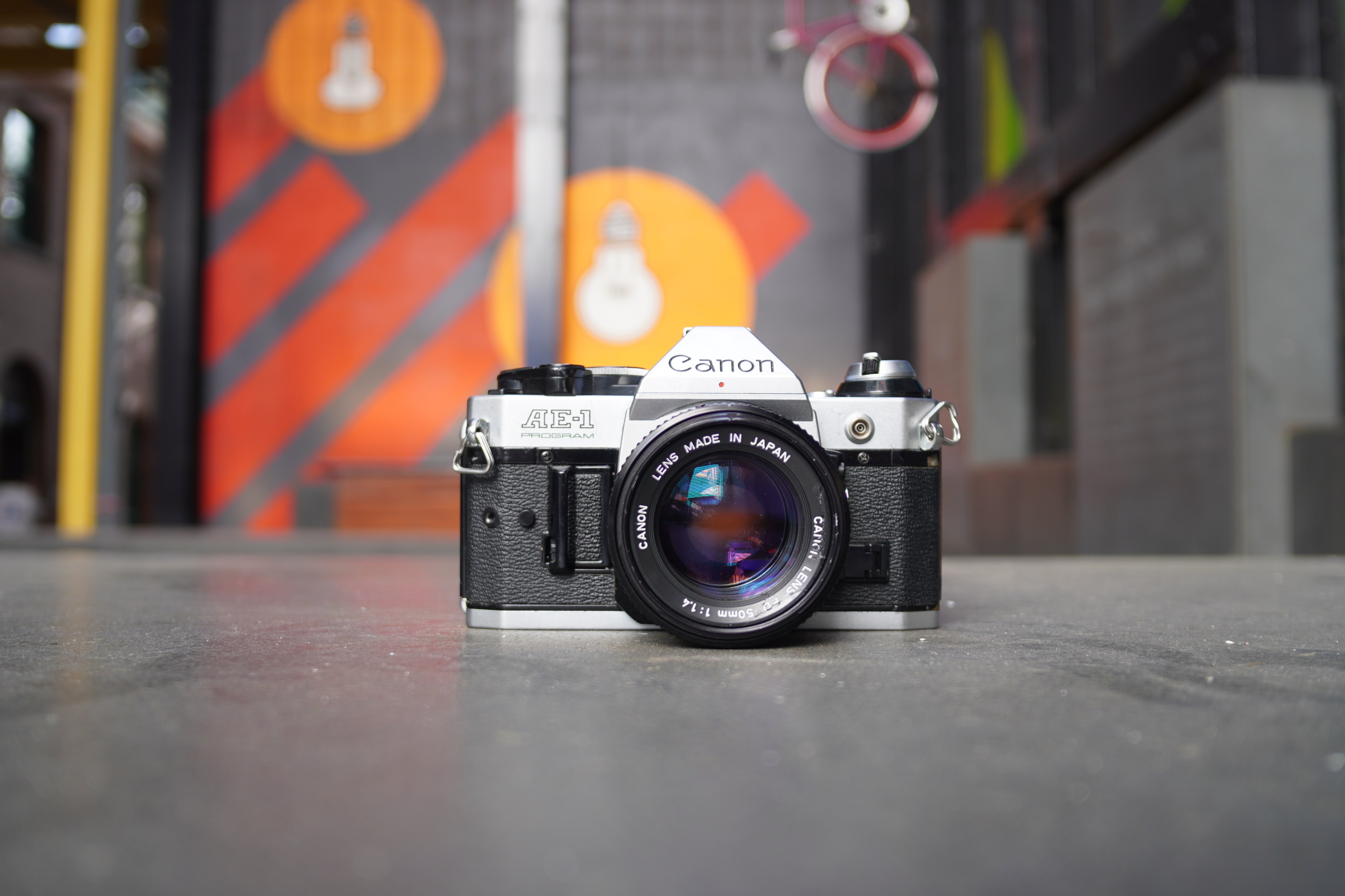 Canon AE-1 Program SLR Camera with Canon FD 50mm f/1.4 Lens