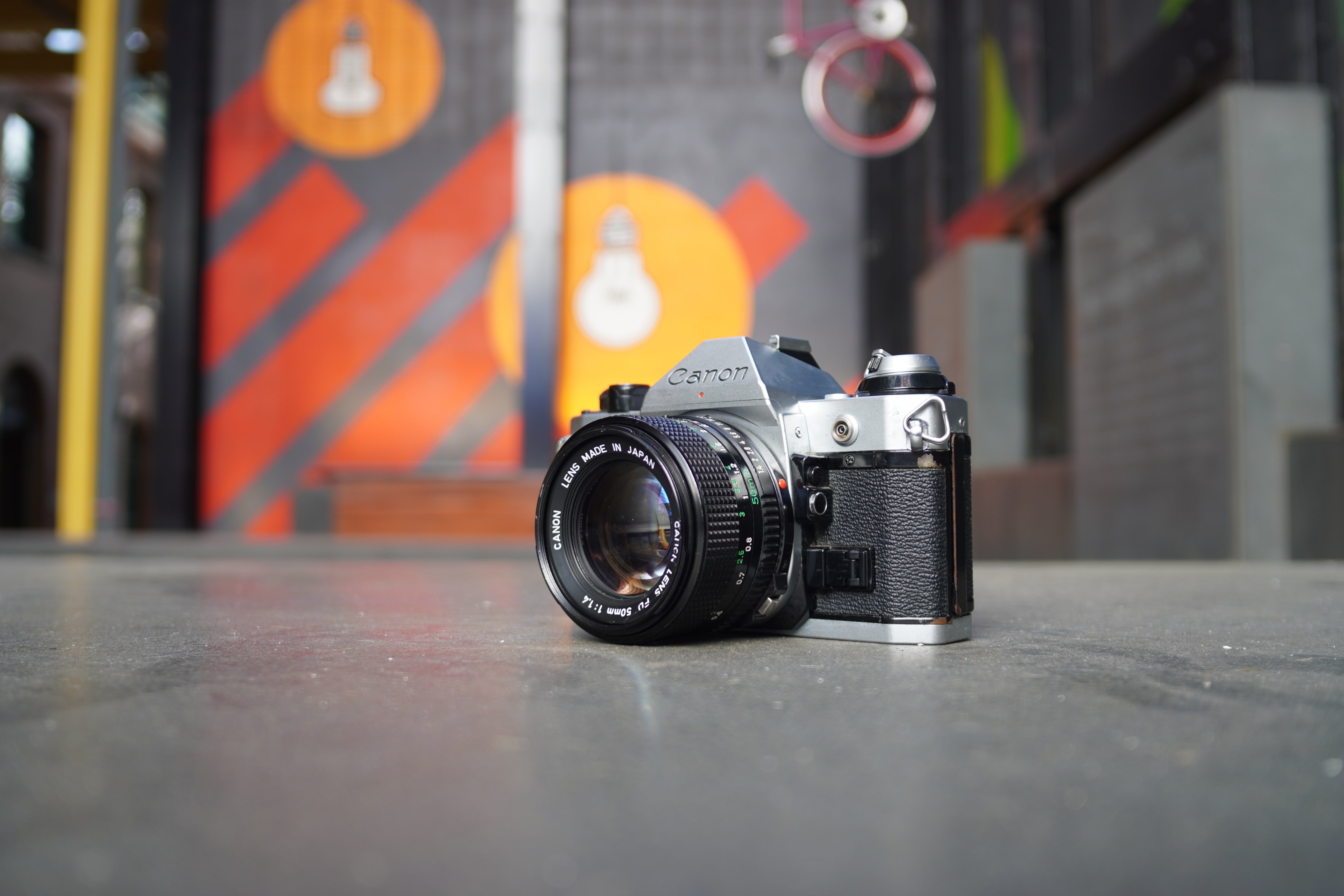 Canon AE-1 Program SLR Camera with Canon FD 50mm f/1.4 Lens