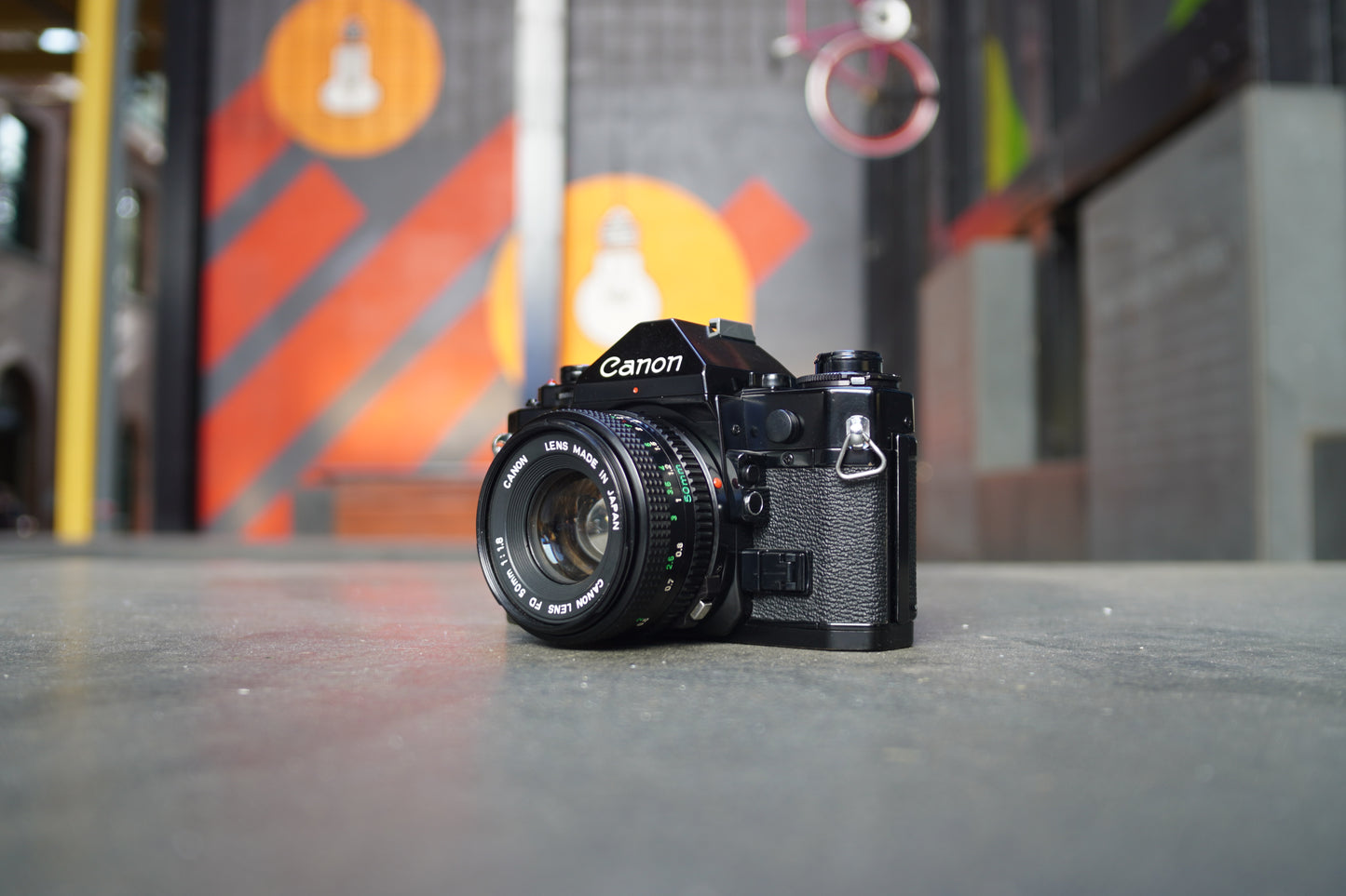 Canon A-1 SLR Camera with Canon FD 50mm f/1.8 Lens – 1367312