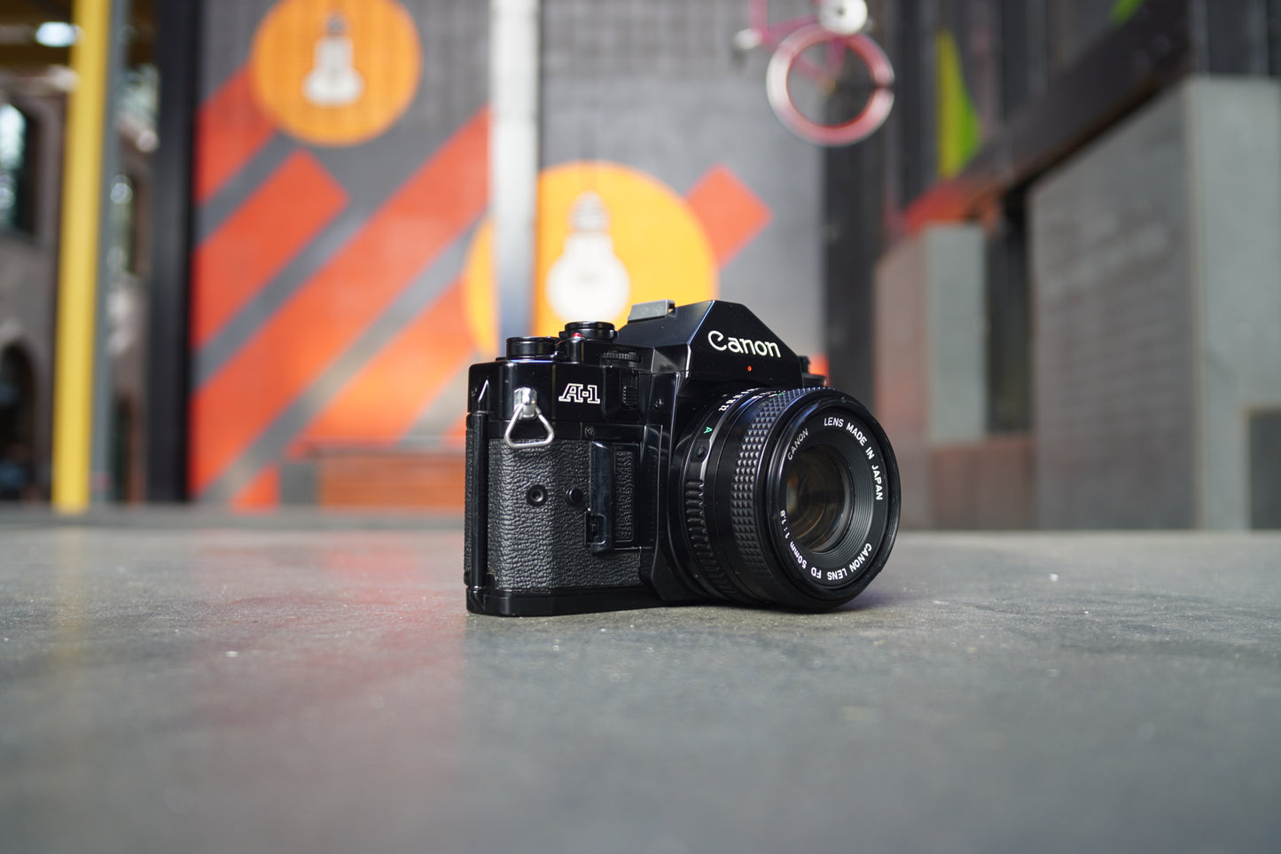 Canon A-1 SLR Camera with Canon FD 50mm f/1.8 Lens – 1367312