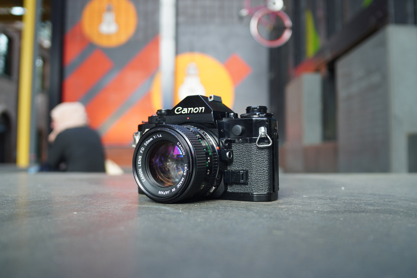 Canon A-1 SLR Camera with Canon FD 50mm f/1.4 Lens – 1076737