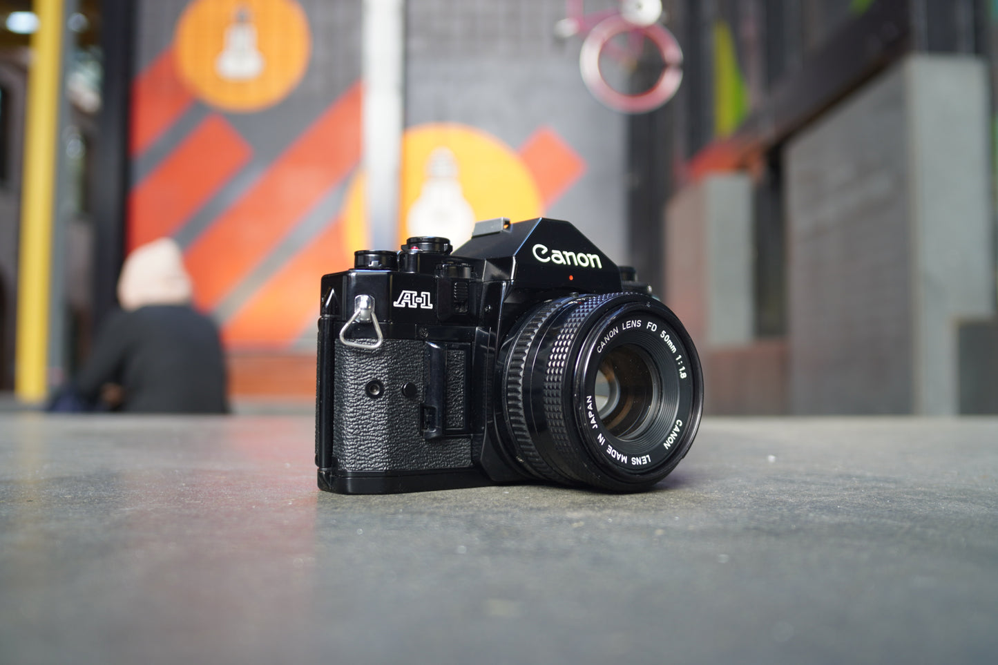 Canon A-1 SLR Camera with Canon FD 50mm f/1.8 Lens – 556528