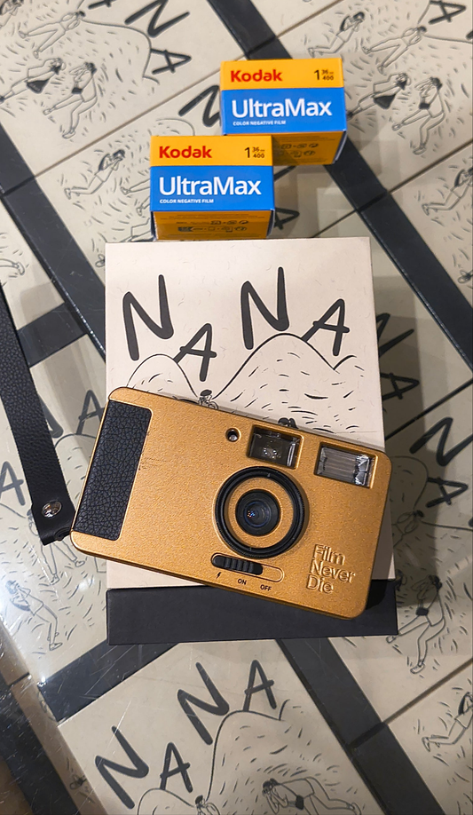 24 hrs only - Nana 35mm Film Camera – Reusable Point & Shoot with 2x Kodak ultramax