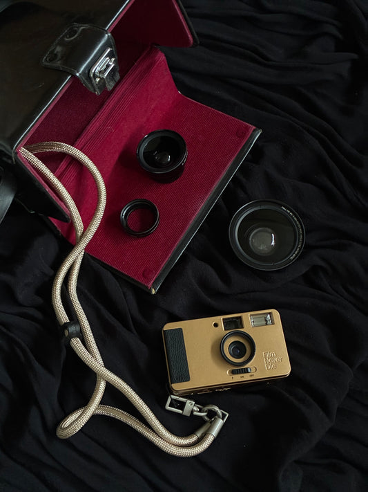 Nana 35mm Film Camera – Reusable Point & Shoot with 3 lens + long strap bundles ! ( Black Friday 4 days Offer)