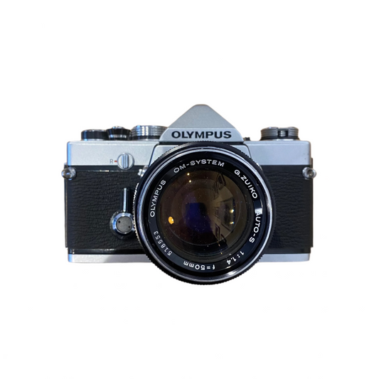 Olympus OM1 SLR camera with 28mm f/2.8 lens