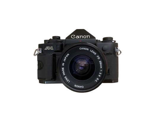Canon A-1 SLR Camera with Canon FD 28mm f/2.8 Lens - 1511361D