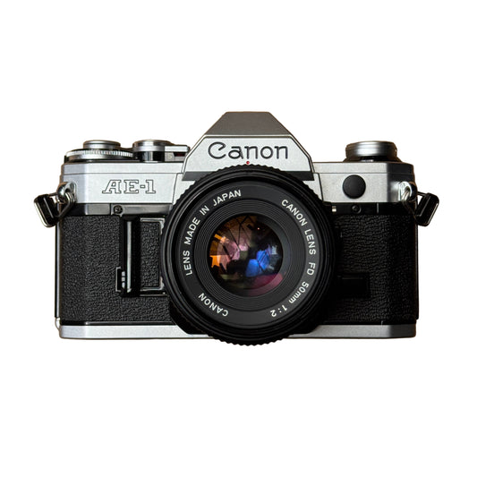 Canon AE-1 SLR with Canon FD 50mm f/2 Lens – 3641254