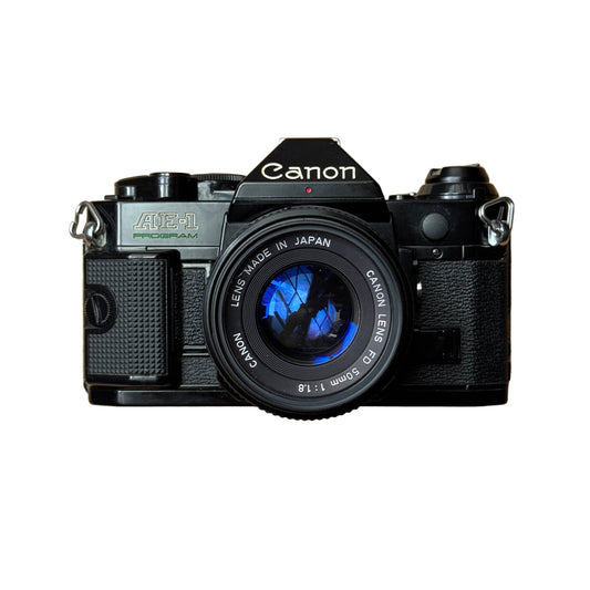 Canon AE-1 Program 35mm SLR Camera with Canon FD 50mm f/1.8 Lens - 1111997