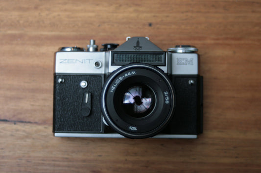 Zenit EM 35mm SLR Camera with Helios 58mm f/2 Lens
