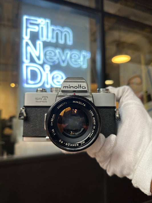 Minolta SRT SUPER SLR Camera with 50mm f/1.4 Lens - 1138034