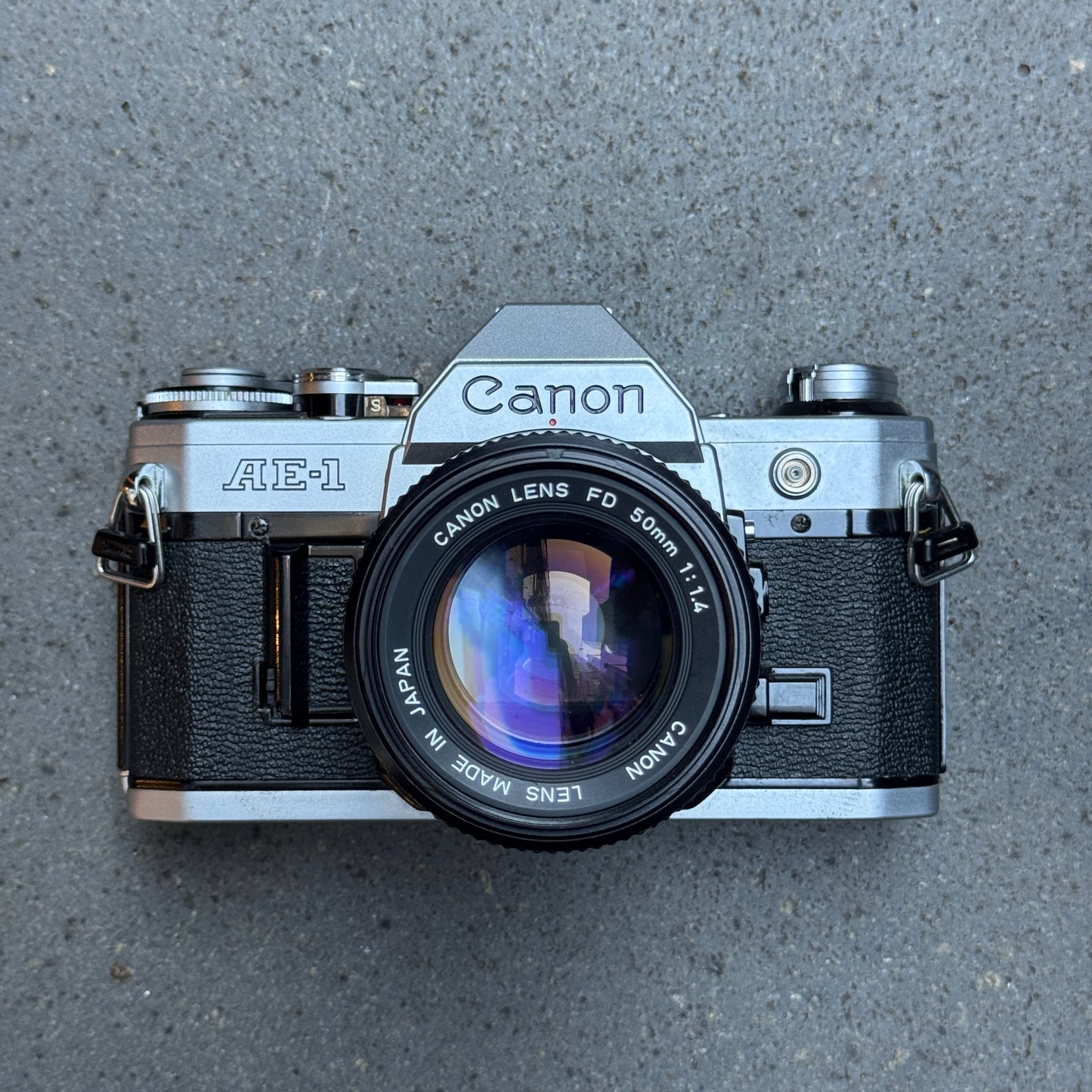 Canon AE-1 SLR Camera with Canon FD 50mm f/1.4 Lens – 2262232