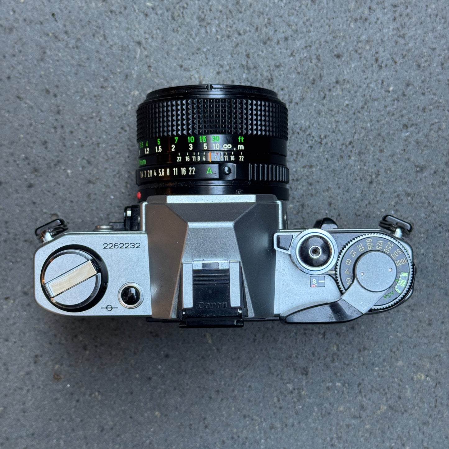 Canon AE-1 SLR Camera with Canon FD 50mm f/1.4 Lens – 2262232