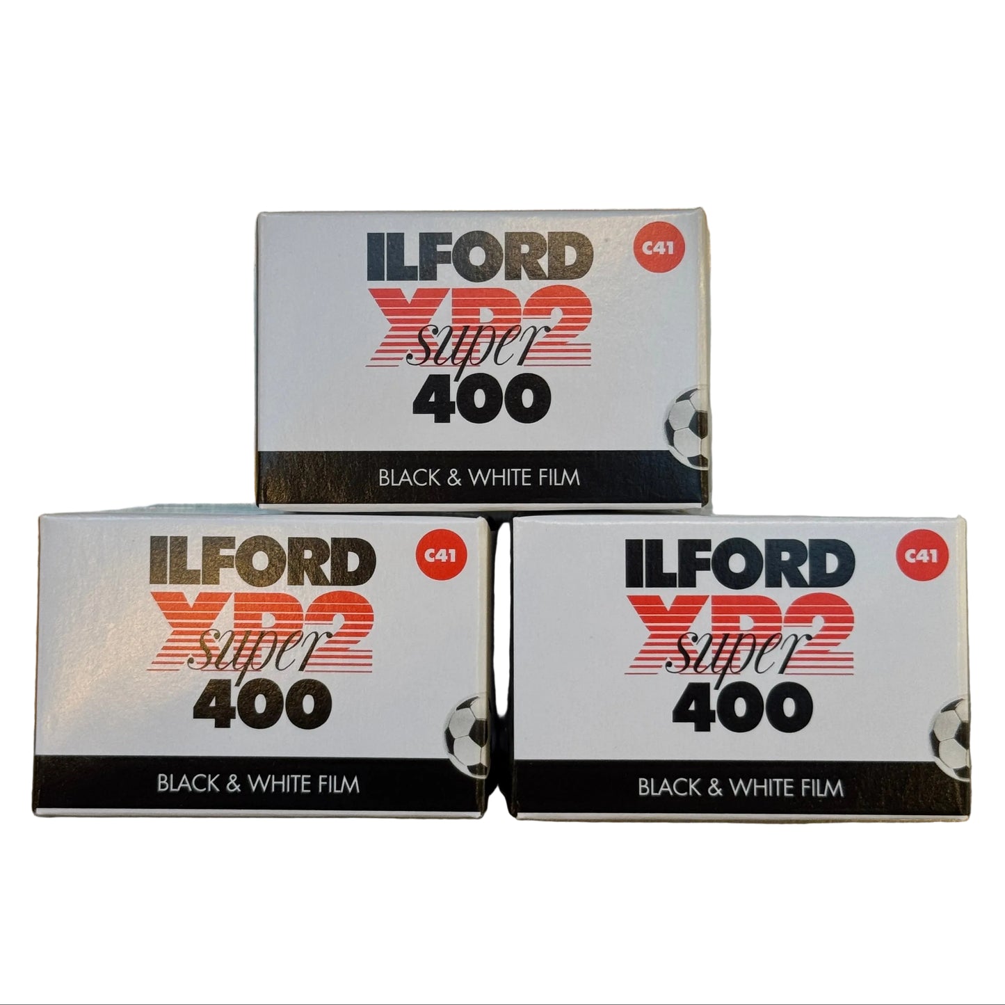 Ilford XP2 400 3-pack + 3x Dev + Scan Football Edition