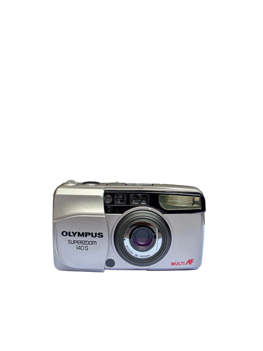 Olympus Superzoom 140S 35mm Point & Shoot Film Camera with 38-140mm Multi AF Zoom — Condition 8/10 — S/N 5642684