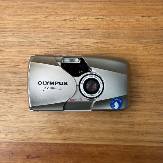 Olympus MJU - II Silver 35mm Point and Shoot Camera - 7349934
