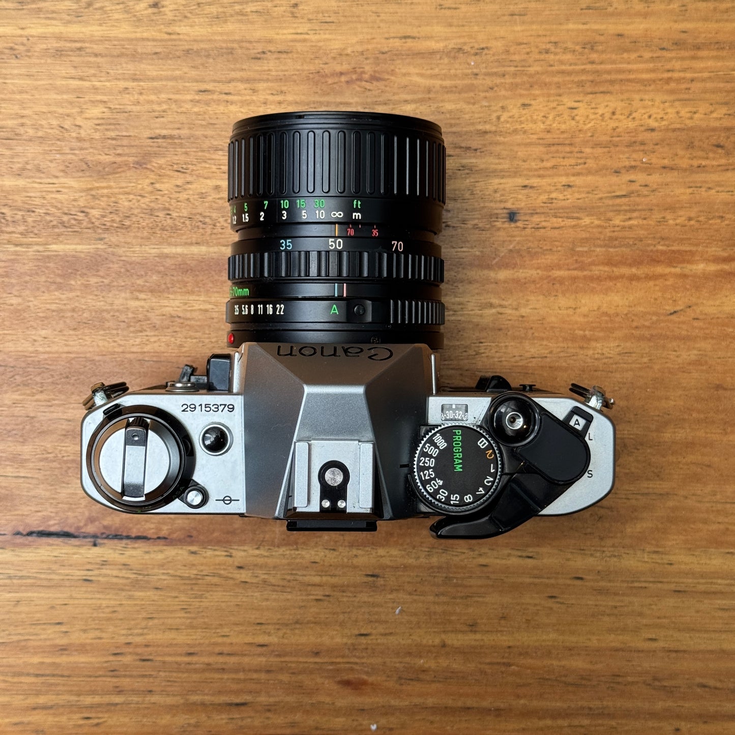 Canon AE-1 Program SLR Camera with Canon 35-70mm f/3.5-4.5 Zoom Lens - 2915379D