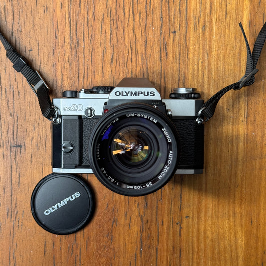 Olympus OM-20 SLR Camera Body with Olympus S Zuiko 35-105mm f/3.5-4.5 Lens – 1084354