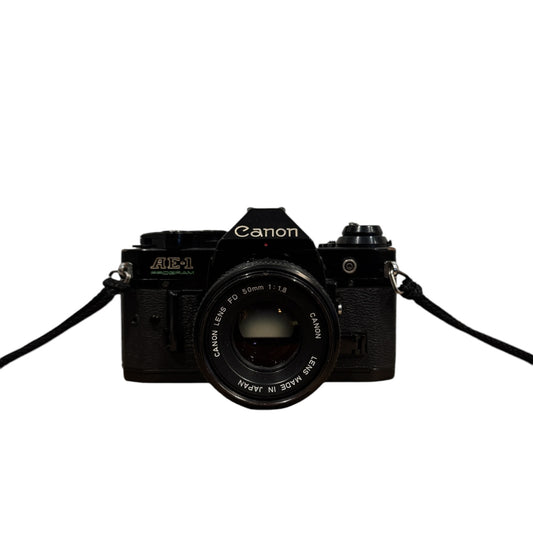 Canon AE-1 Program 35mm SLR Camera with Canon FD 50mm f/1.8 Lens - 2203932