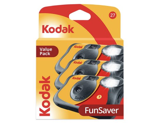 Kodak Flash Disposable/Single Use Camera 3-Pack (35mm, 27 exp.)