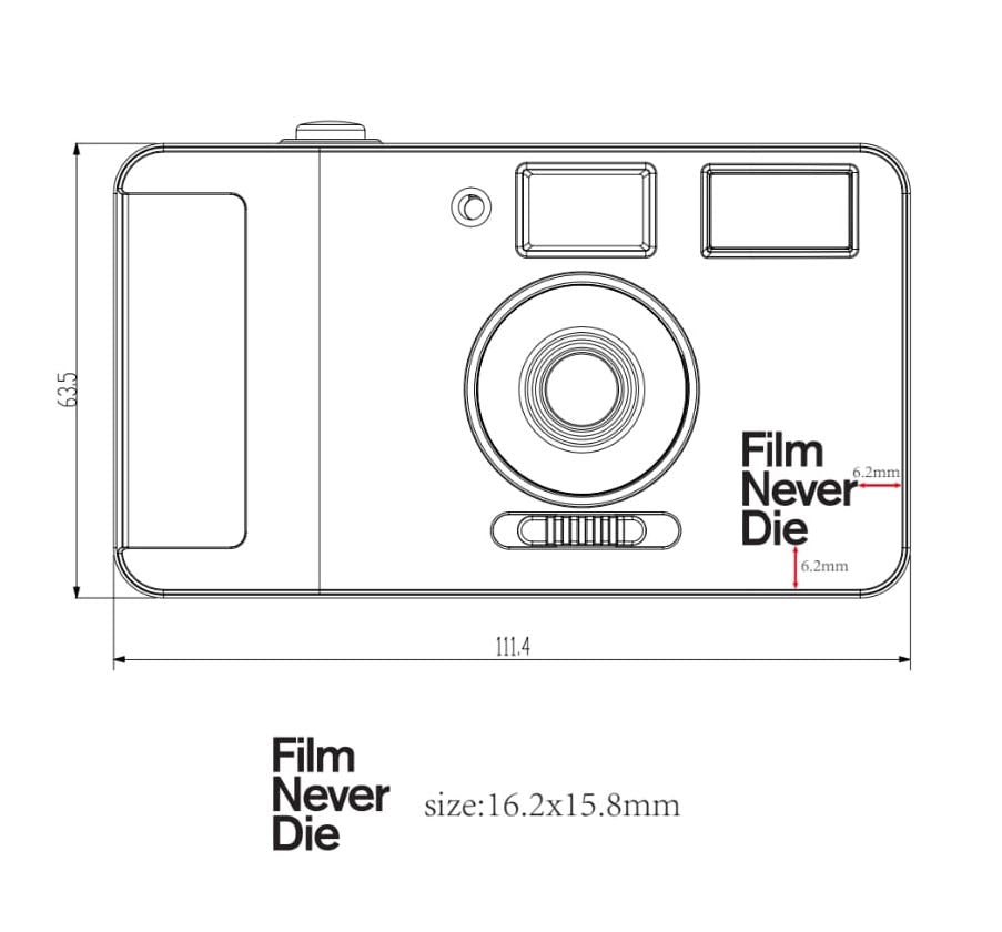 Nana Semi-Auto 35mm Film Point and Shoot Reusable Camera only