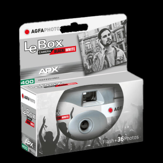 Black and White Agfa Photo LeBox Camera Single Use Camera