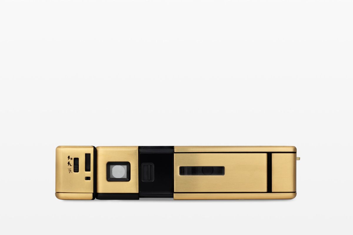 Lomomatic 110 Film Camera & Flash Bellagio – Brass Edition