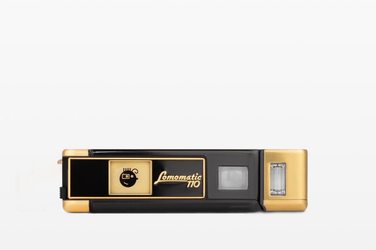 Lomomatic 110 Film Camera & Flash Bellagio – Brass Edition
