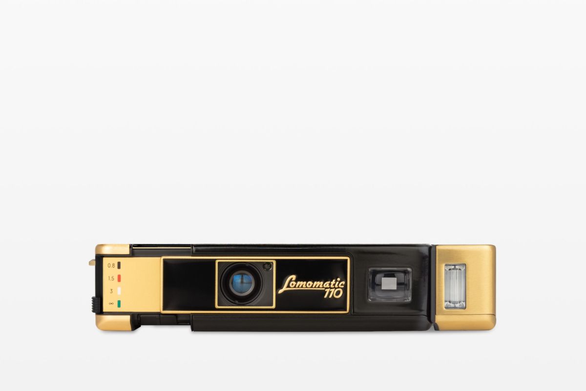 Lomomatic 110 Film Camera & Flash Bellagio – Brass Edition