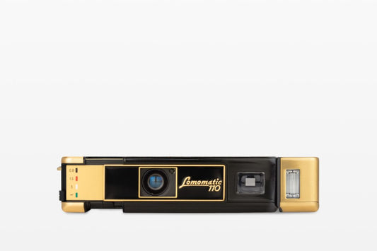 Lomomatic 110 Film Camera & Flash Bellagio – Brass Edition