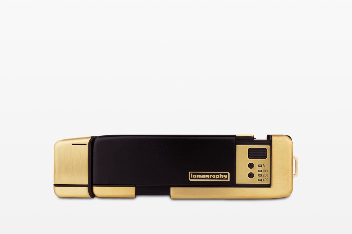 Lomomatic 110 Film Camera & Flash Bellagio – Brass Edition