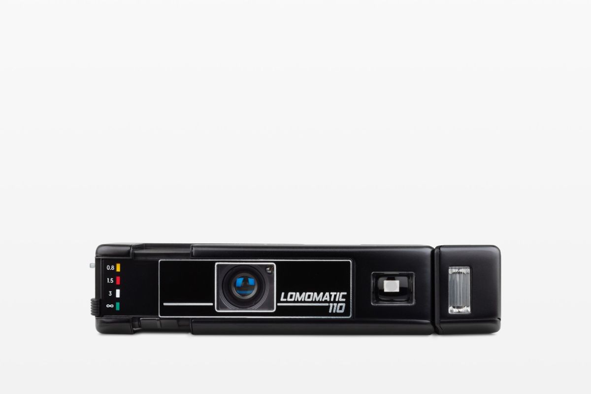 Lomomatic 110 Film Camera & Flash Metal Nocturne