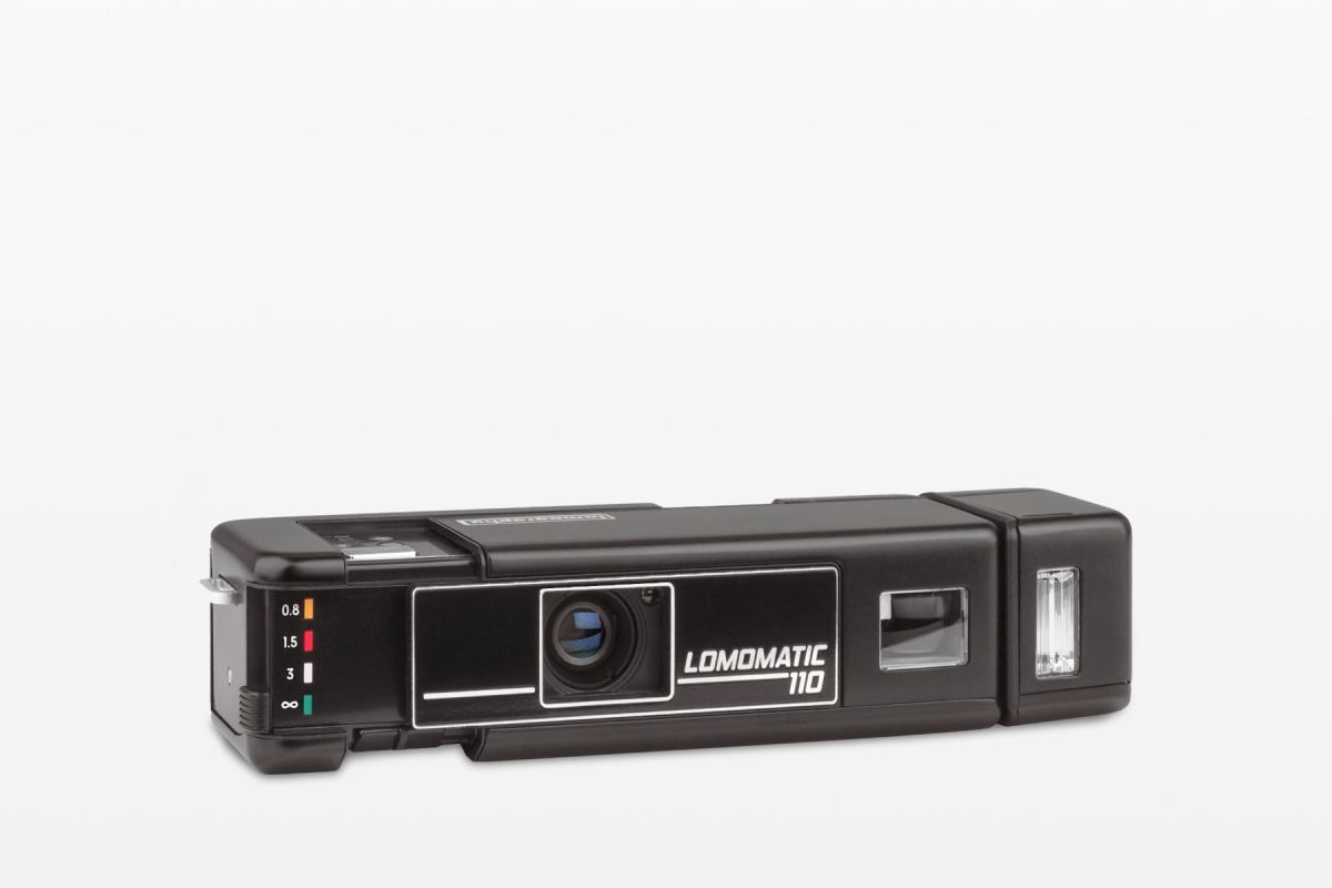 Lomomatic 110 Film Camera & Flash Metal Nocturne