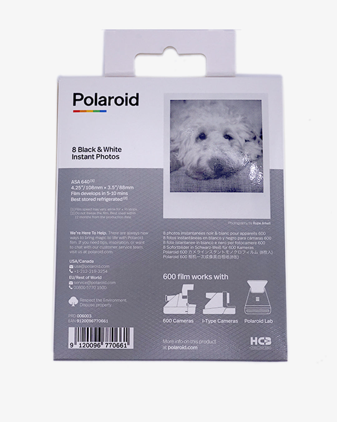 Polaroid 600 Black & White Instant Film (8 shots)